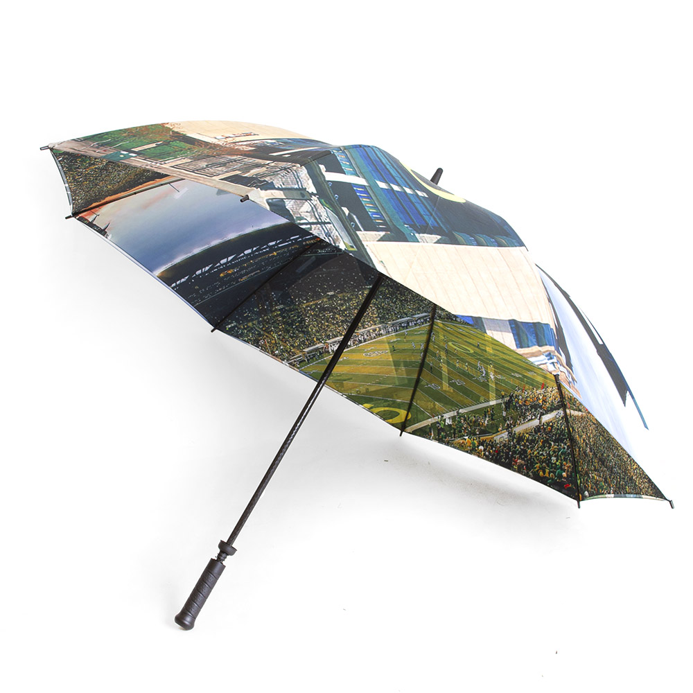 Autzen Stadium, Spirit Product, Green, Umbrella - Golf, Accessories, Unisex, 60", Golf, Double Sided, 701286